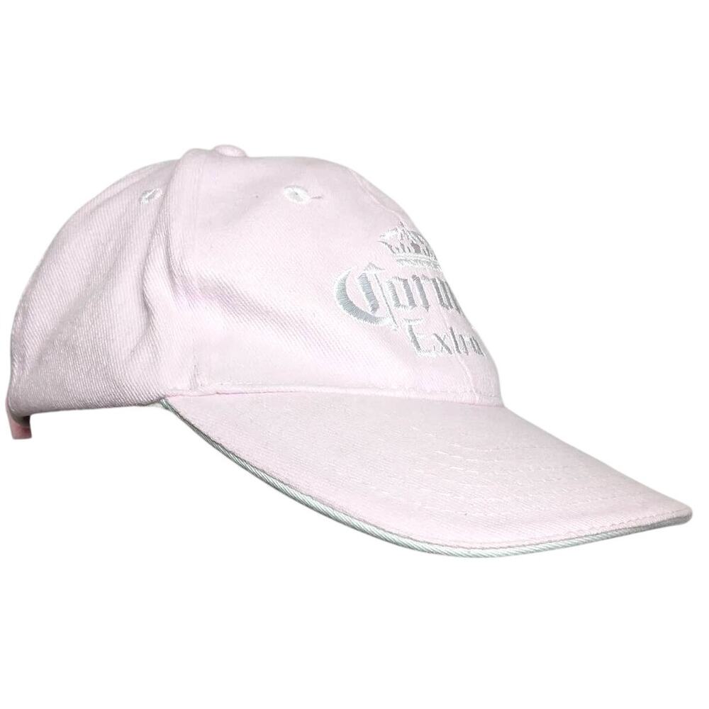 Corona pastel pink embroidered baseball cap one size adjustable